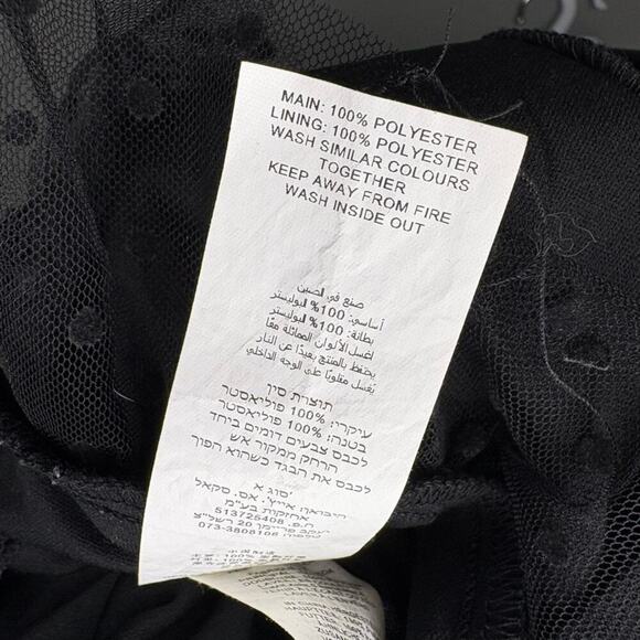 Missguided Witchy Goth Black Sheer Sleeve LBD Mini Dress Sz 6 - Picture 8 of 8